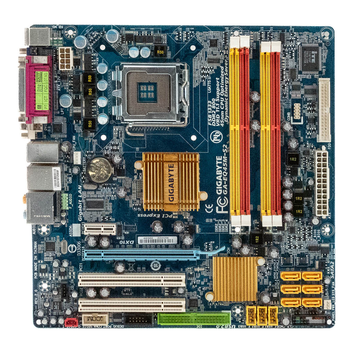 GIGABYTE GA-EQ45M-S2 REV:2.0 SOCKET LGA775 DDR2 PCIe PCI mATX