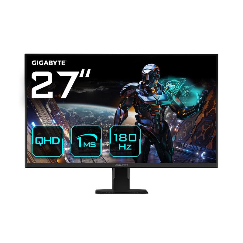 Écran gaming GIGABYTE GS27QA 68,6 cm (27") QHD, SuperSpeed IPS, 180 Hz, 1 ms, HDMI, FreeSync, HDR Ready