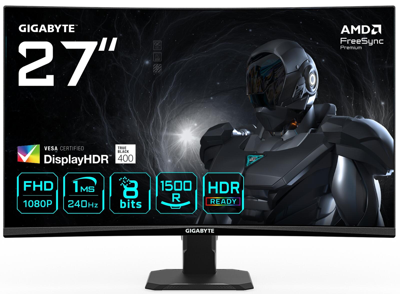 Gigabyte GS27FC2, écran gaming 27 pouces FHD, 240 Hz, panneau VA, synchronisation adaptative