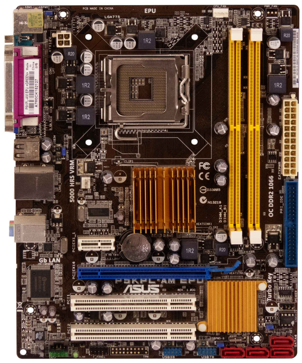 ASUS P5KPL-AM EPU S.775 DDR2 PCIe PCI mATX