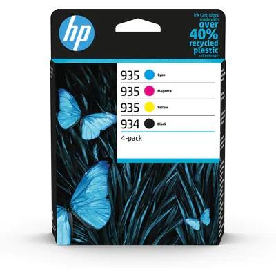 Cartouches d'encre HP Original 932/933 4-pack multicolore noir, cyan, magenta, jaune (6ZC71AE)