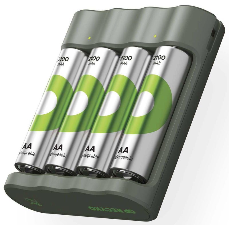 Chargeur USB pour accus GP - 4 ports (inclut accus B441U + B441D)
