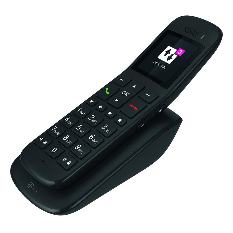 Telekom Speedphone 32 téléphone DECT en ébène avec socle de charge