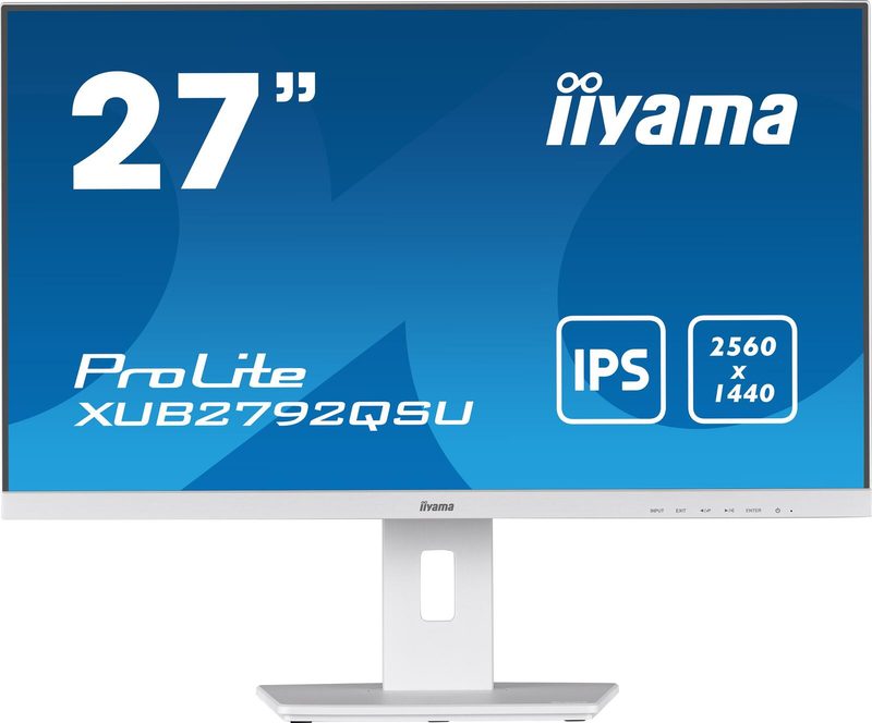 Écran iiyama ProLite XUB2792QSU-W5 68,5 cm (27 pouces) WQHD, IPS, 5 ms, HDMI, DisplayPort, DVI, hub USB, Pivot