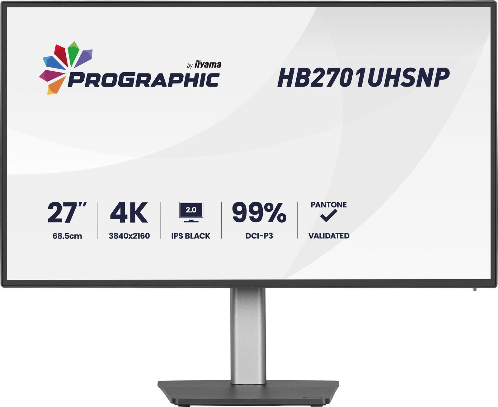 Écran ProGraphic HB2701UHSNP-B1 iiYama 68,5 cm (27") 4K UHD, IPS, DisplayPort, HDMI, USB-C, 4 ms, 60 Hz