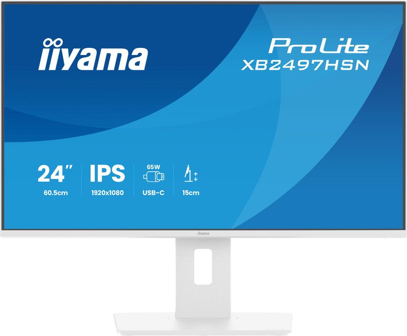 iiyama ProLite XB2497HSN-W1 Moniteur 60,5 cm (23,8") Full HD, IPS, 1ms, HDMI, USB, DisplayPort, Haut-parleurs