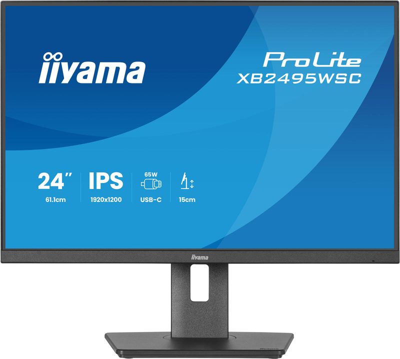 iiyama ProLite XB2495WSC-B1 Écran 61,1 cm (24,1") WUXGA, IPS, 4 ms, HDMI, USB, Haut-parleurs