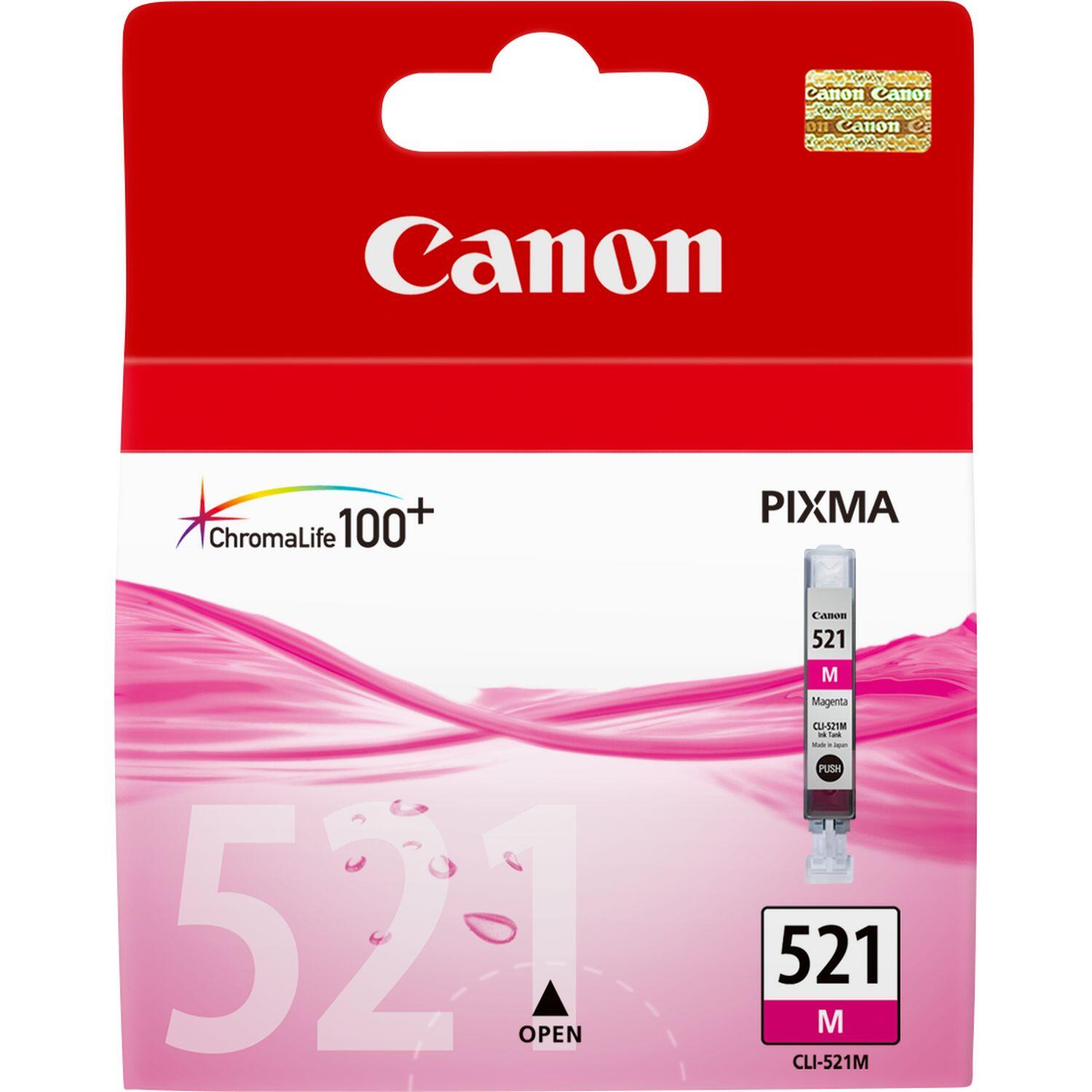 Cartouche d'encre originale Canon CLI-521M - magenta 500 pages