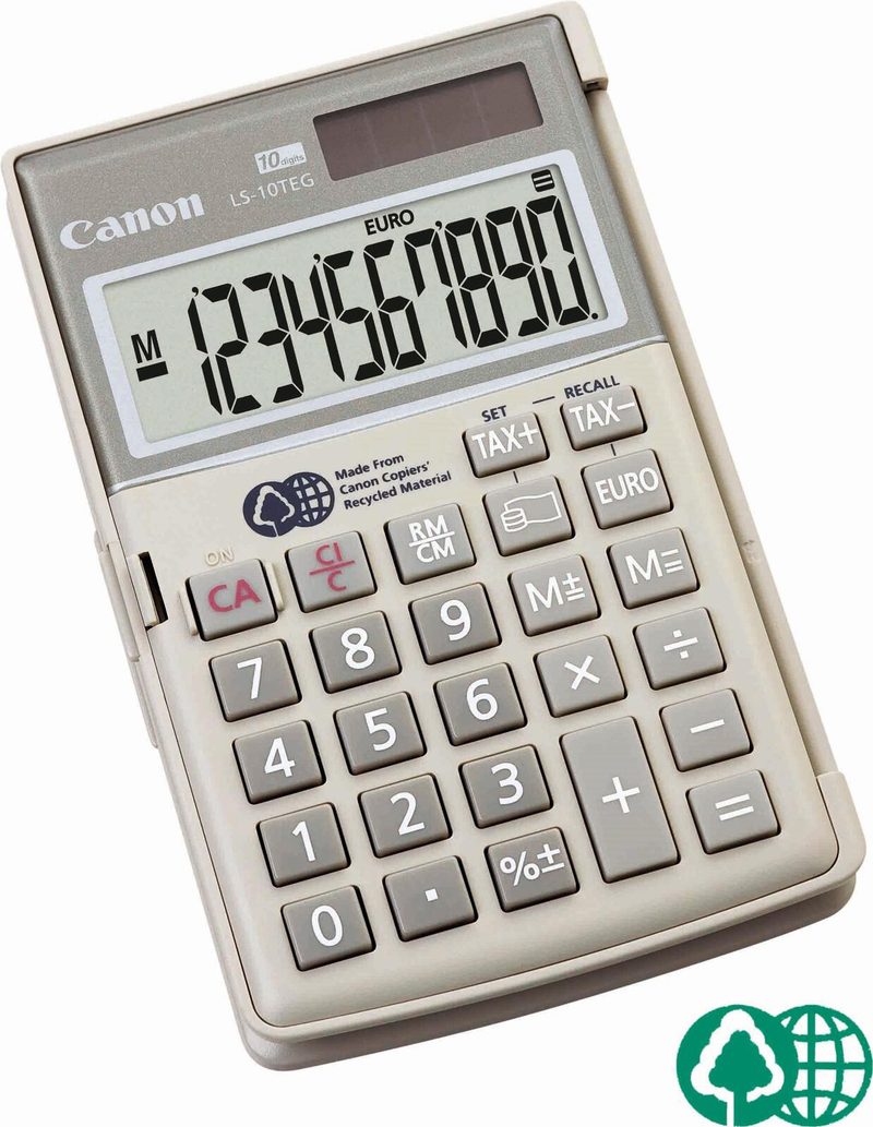 Calculatrice Canon LS-10TEG gris/métallisé