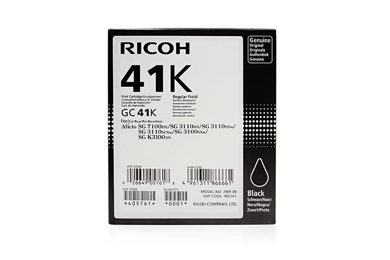 Cartouche Ricoh Original Type GC 41K - Noir (405761)