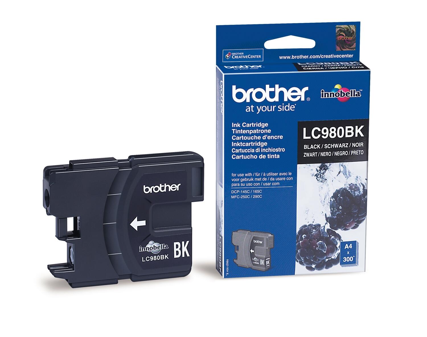 Cartouche d'encre Brother Original LC-980BK noir 300 pages (LC980BK)