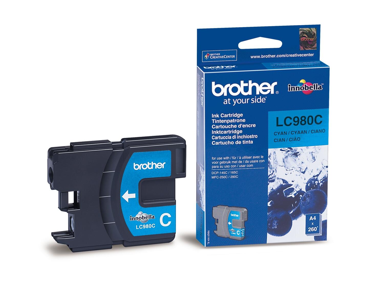 Cartouche d'encre Brother Original LC-980C cyan 260 pages (LC980C)