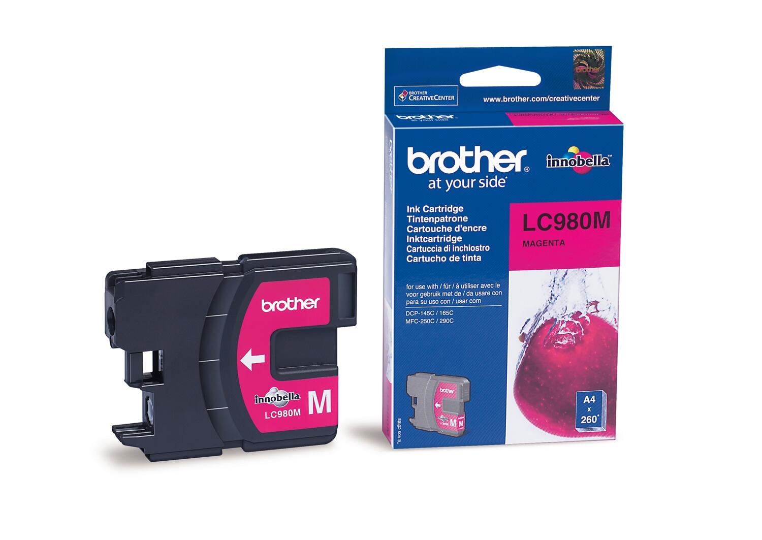 Cartouche d'encre Brother LC-980M magenta 260 pages (LC980M)