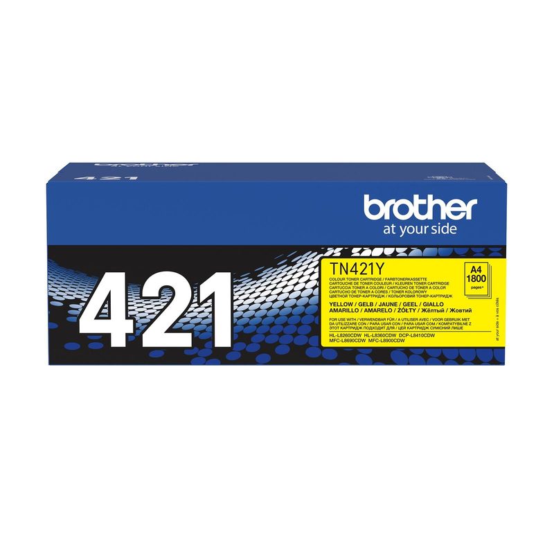 Toner original Brother TN421Y jaune 1 800 pages (pour HL-L8260CDW, L8360CDW)(TN421Y)
