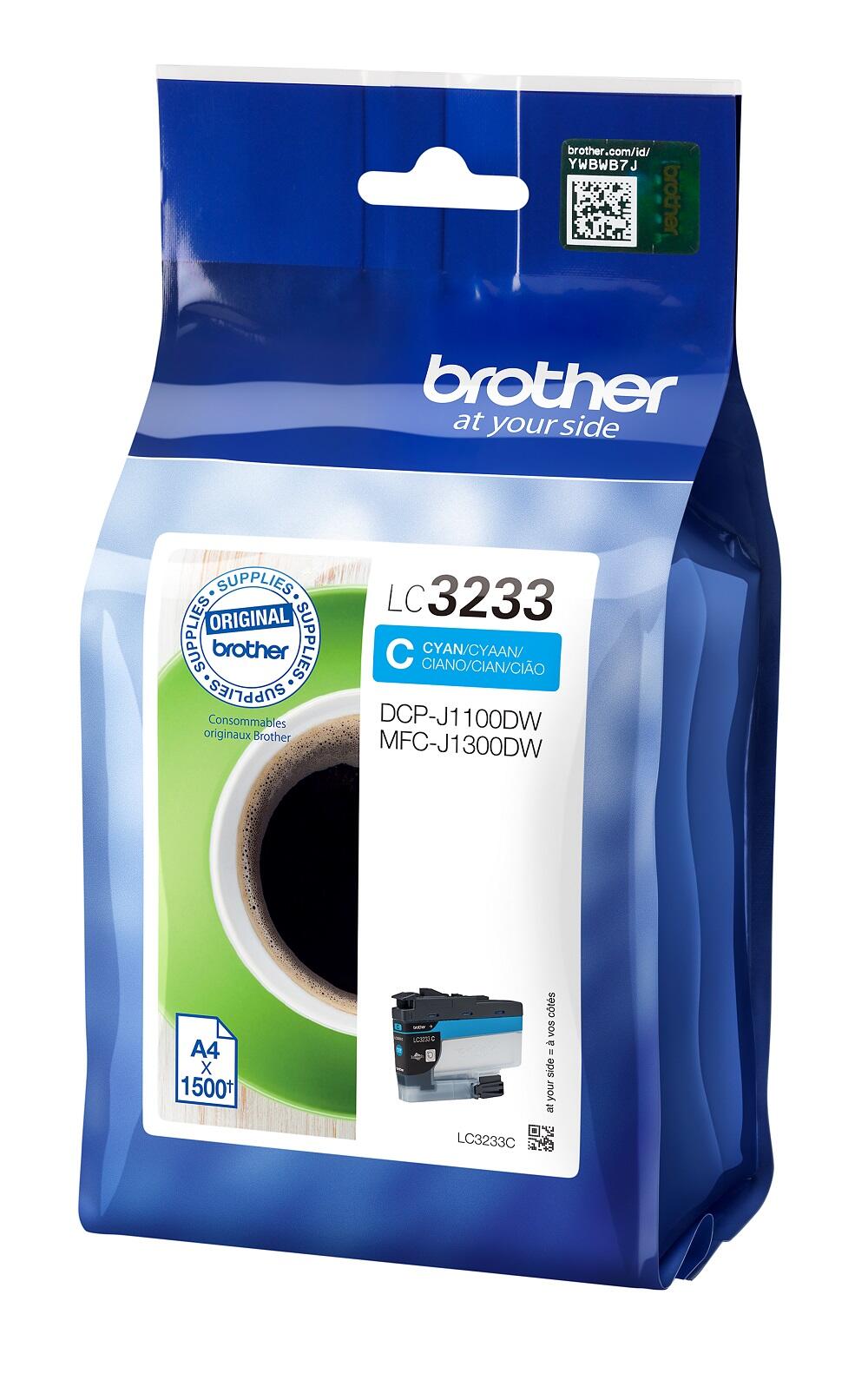 Cartouche d'encre Brother Original LC-3233C cyan 1 500 pages (LC3233C)