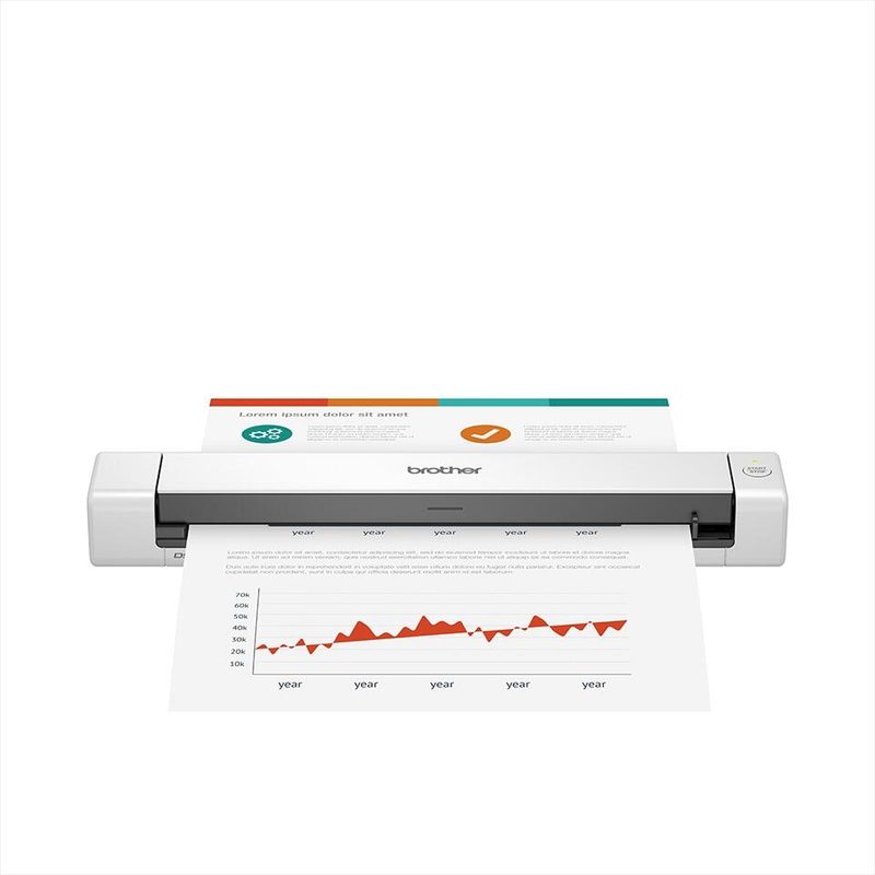 Brother DS-640 scanner mobile de documents A4 jusqu'à 15 pages/min, jusqu'à 600 dpi, USB 3.0