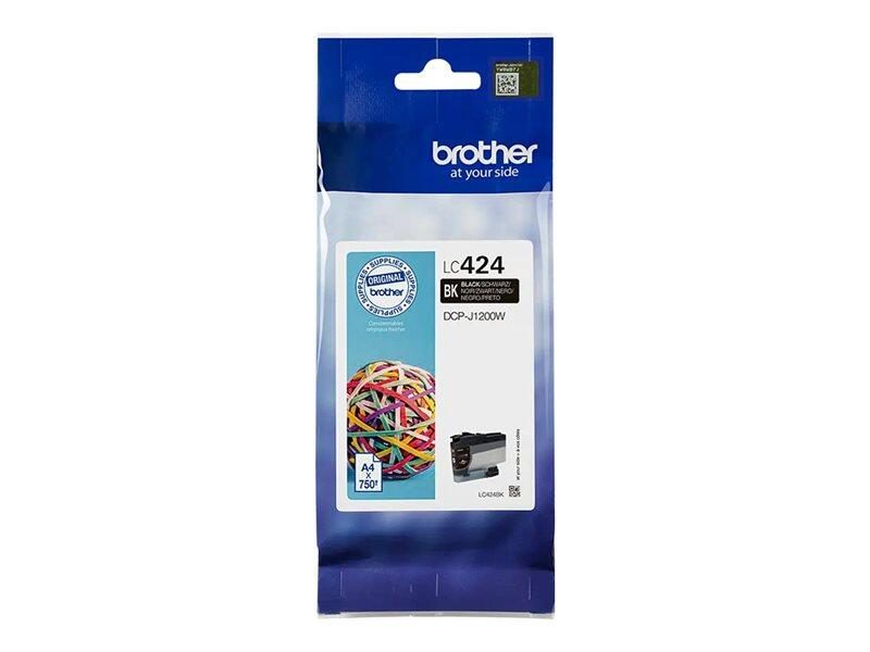 Cartouche d'encre Brother Original LC424BK - Noir - 750 pages