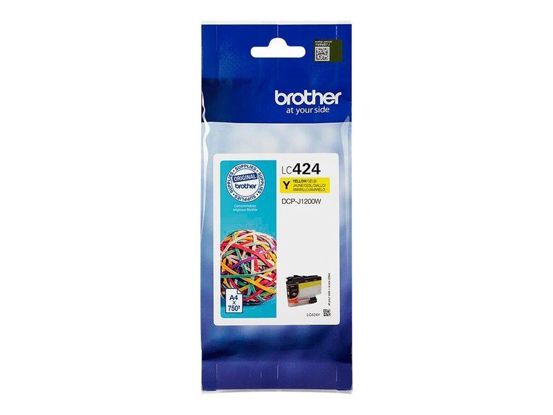 Cartouche d'encre Brother Original LC424Y jaune - 750 pages