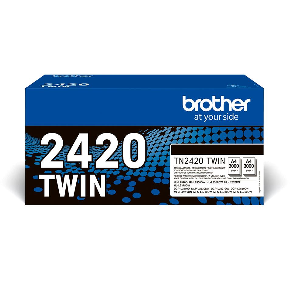 Cartouche de toner Brother Original TN-2420 - noir Double Pack (TN2420TWIN)