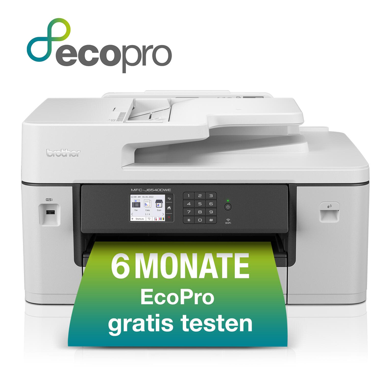 Brother MFC-J6540DWE Eco Pro - Imprimante multifonction jet d'encre A3, 3 en 1, imprimante, scanner, photocopieur, fax, recto-verso, USB