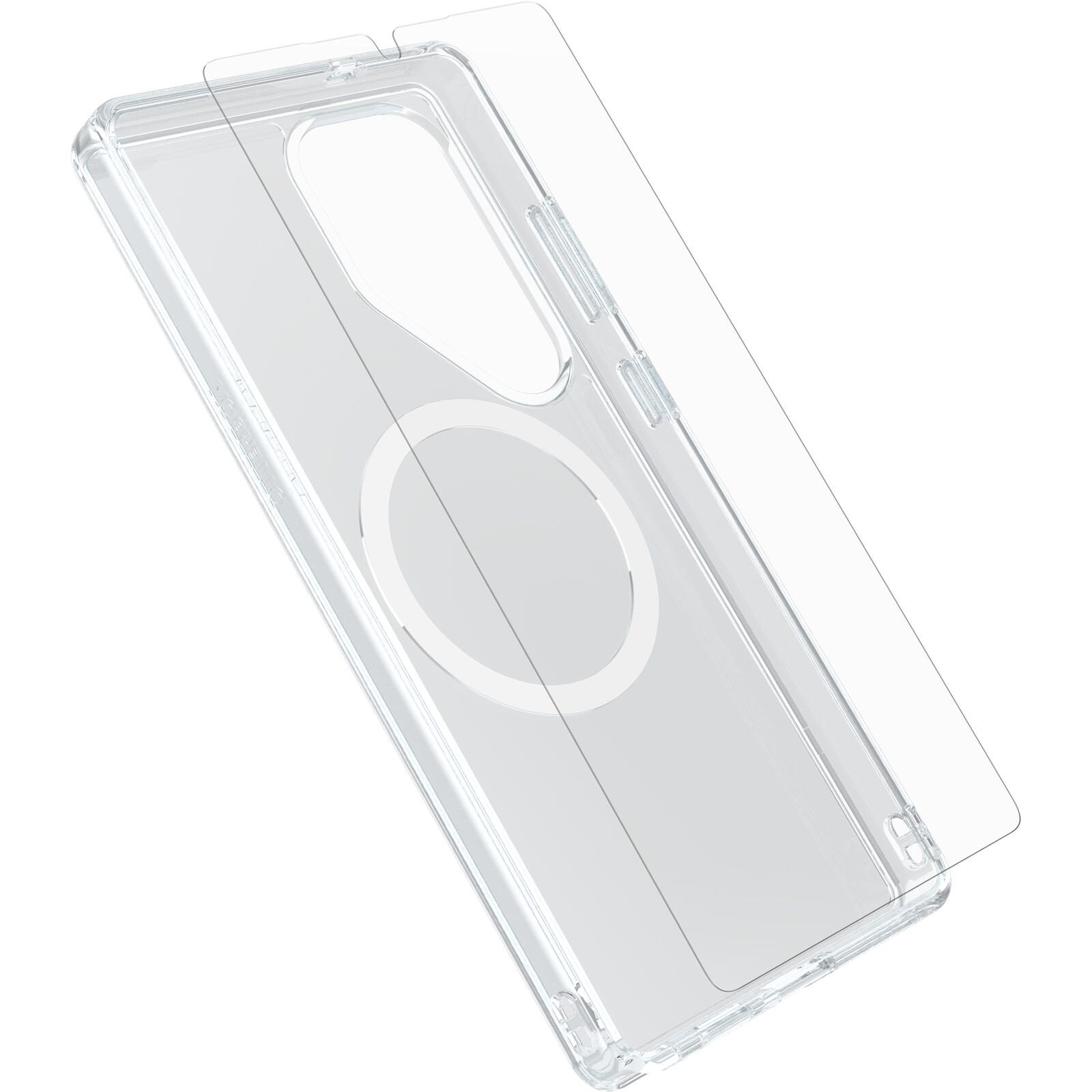 OtterBox Symmetry Clear Magnets Étui de protection + verre premium pour Samsung Galaxy S25 Ultra transparent