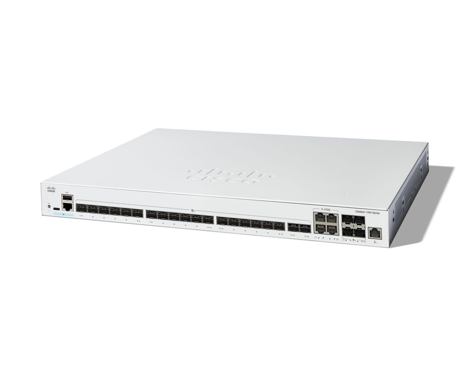 Commutateur Cisco Catalyst 1300-24XS managed 20 ports 10G-SFP+, 4x 10GE-SFP+ Combo (C1300-24XS) - Protection de durée de vie limitée