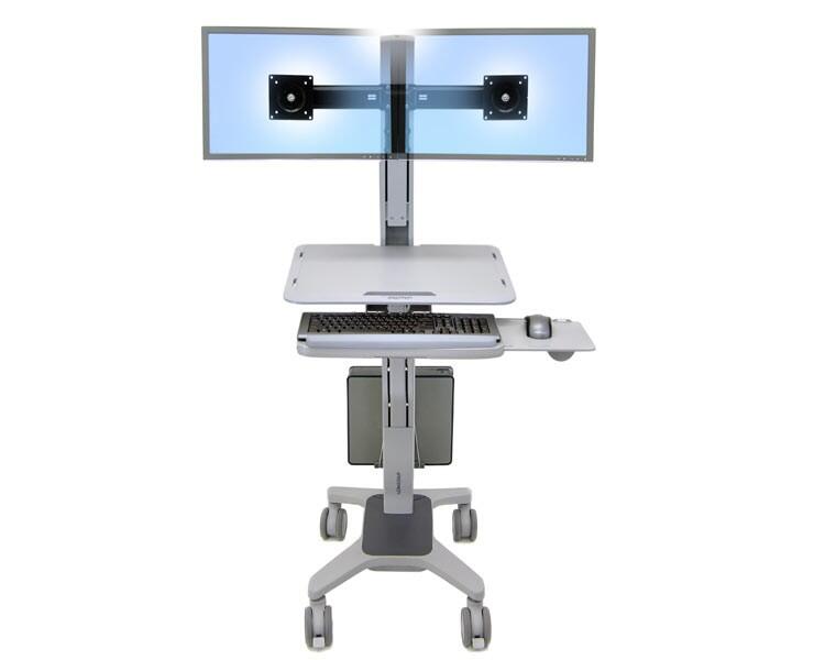 Ergotron Neo-Flex Dual WideView WorkSpace - chariot informatique pour deux écrans jusqu'à 55,88 cm (22 pouces) - gris