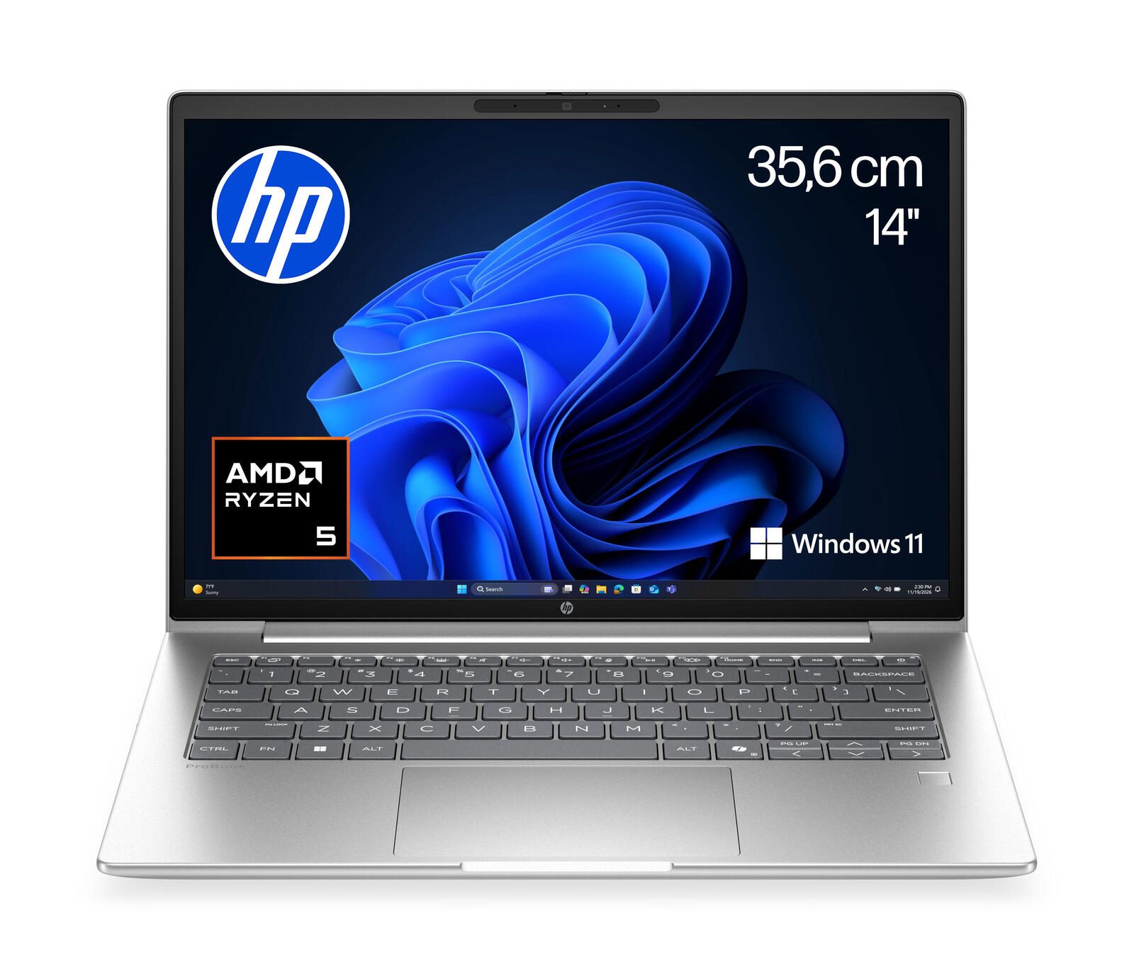 HP ProBook 4 G2a 14 AI AMD Ryzen™ 5 230 Notebook 35,6 cm (14") 16 Go RAM, 512 Go SSD, AMD Radeon™ 760M, WUXGA, Win11 Pro