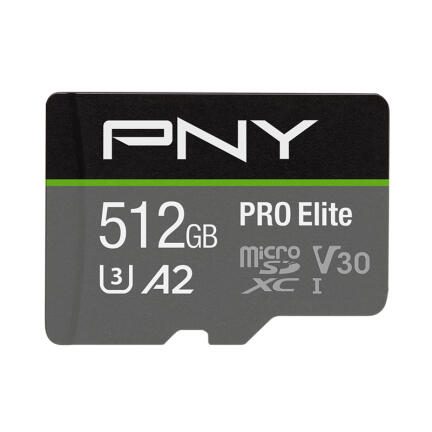 Carte microSDXC UHS-I PNY PRO Elite 512 Go avec adaptateur SD