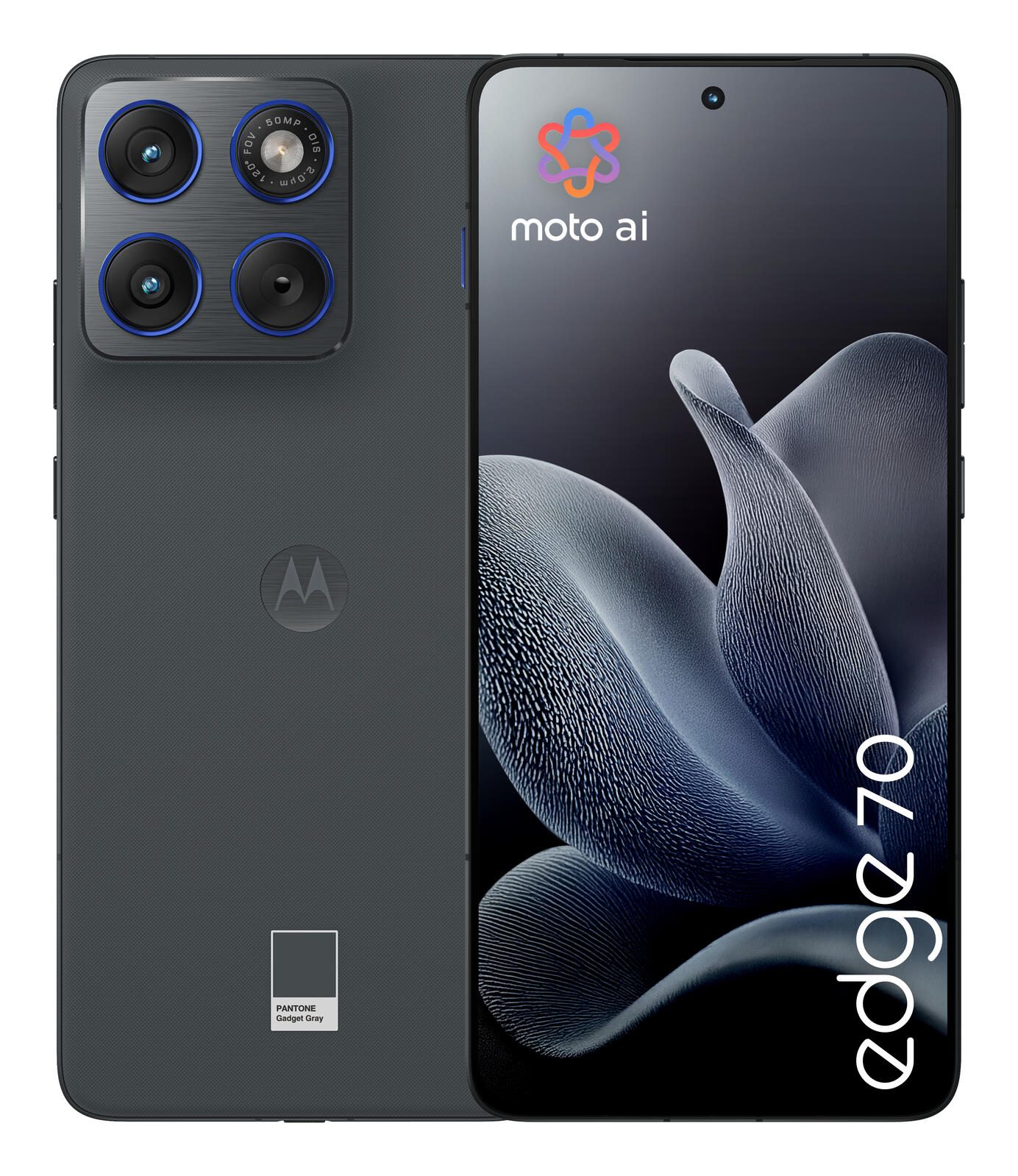 Motorola Edge 70 - Édition Business - Smartphone 5G - 8 Go/256 Go PANTONE Gadget Gris Dual-SIM, écran AMOLED, 6,7", 2712 x 1220, 120 Hz