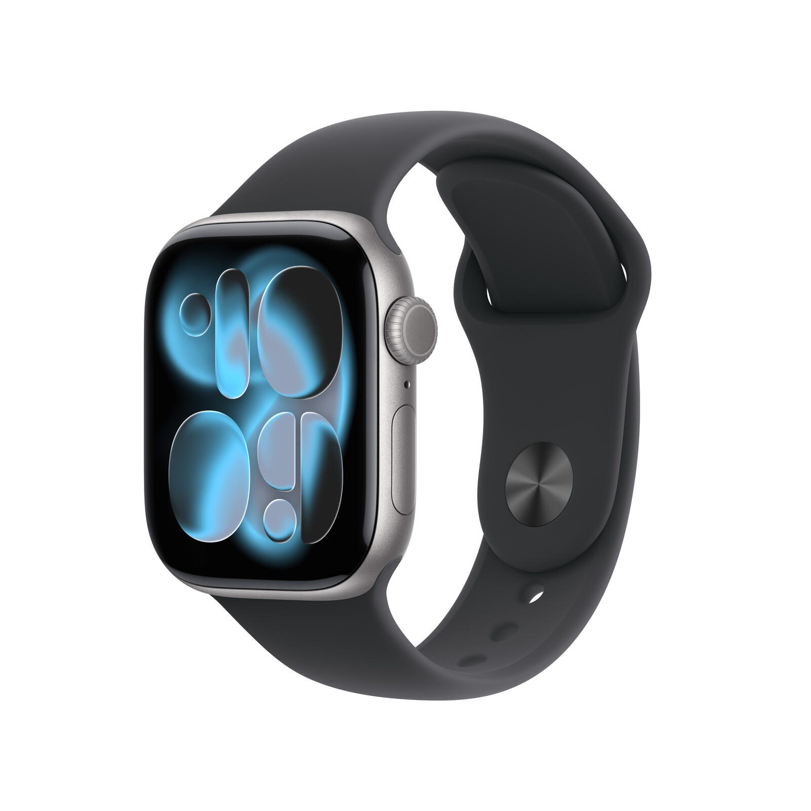 Apple Watch Series 11 Aluminium (GPS + Cellular) 42 mm Gris Spatial Bracelet Sport Noir M/L