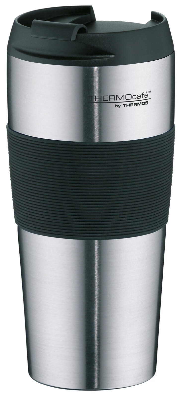 THERMOcafé by THERMOS gobelet isotherme PRO noir, argent 0,4 l