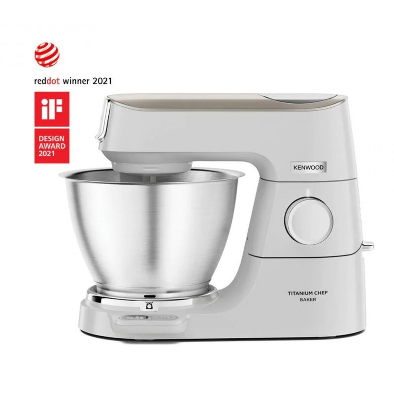 Robot pâtissier Kenwood Titanium Chef Baker blanc 1200W, avec balance intégrée, 5 litres, blanc