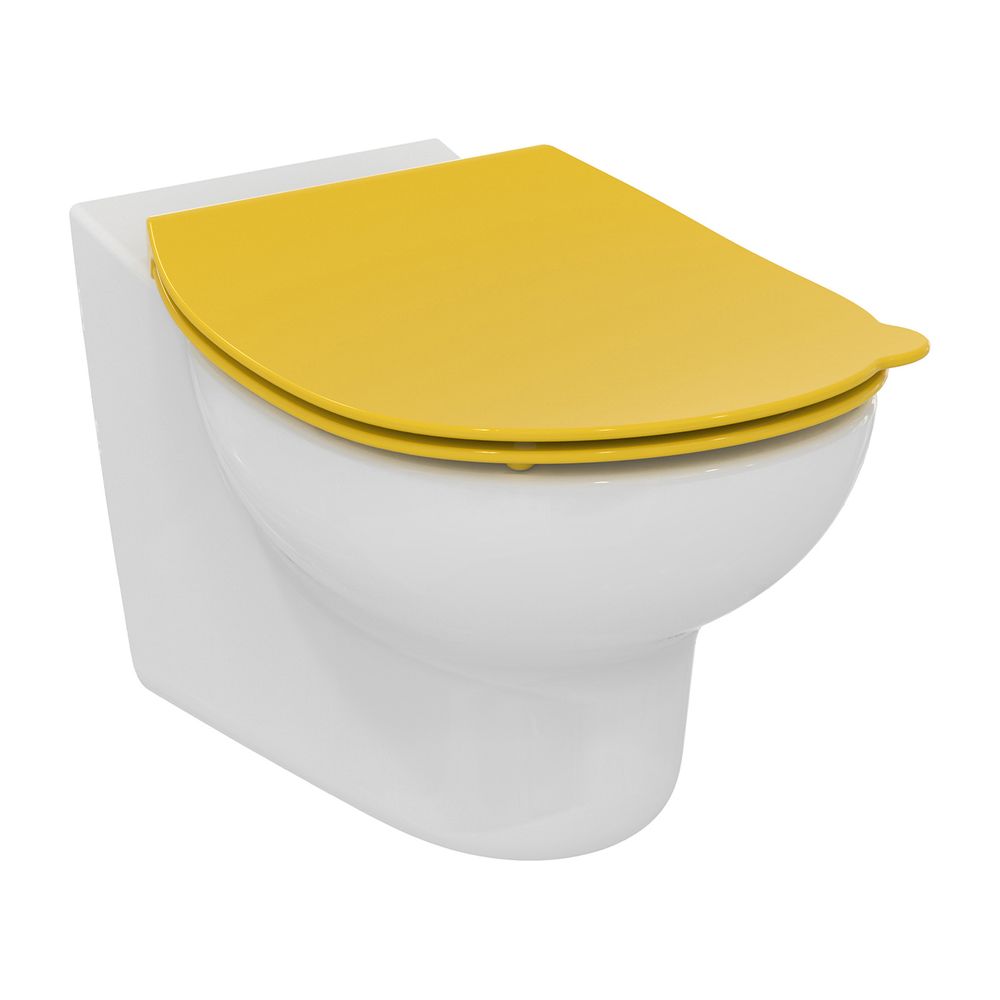 Siège WC Contour21 Schools Ideal Standard, pour enfants 7-11 ans, Jaune