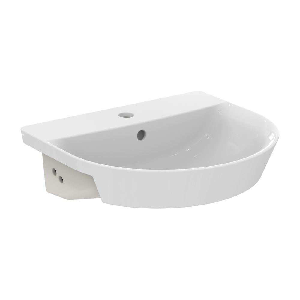 Ideal Standard Lavabo à encastrer Connect Air Arc, 1 trou de robinet, avec trop-plein 500x450x160mm, blanc