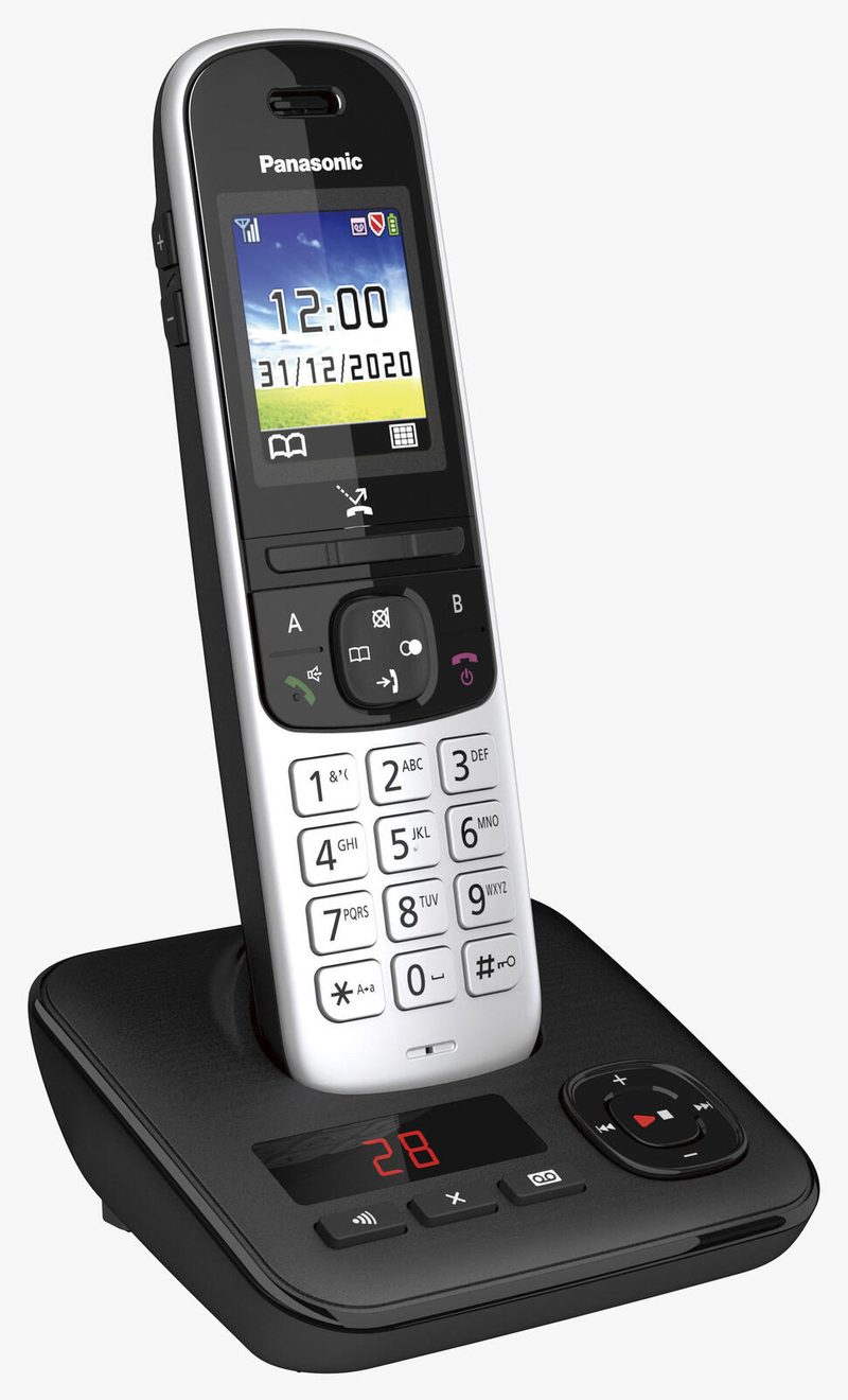 Téléphone sans fil Panasonic avec répondeur KX-TGH720GS gris-argent