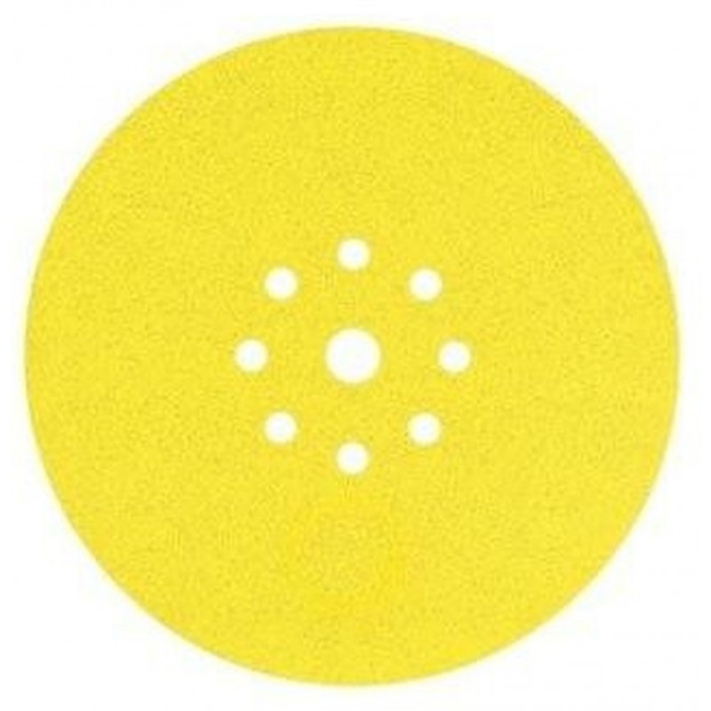 DeWALT Disque de ponçage DT3170-QZ, 225 mm, grain 120, fixation à velcro 9 trous, 10 pièces — lot de 10 pièces