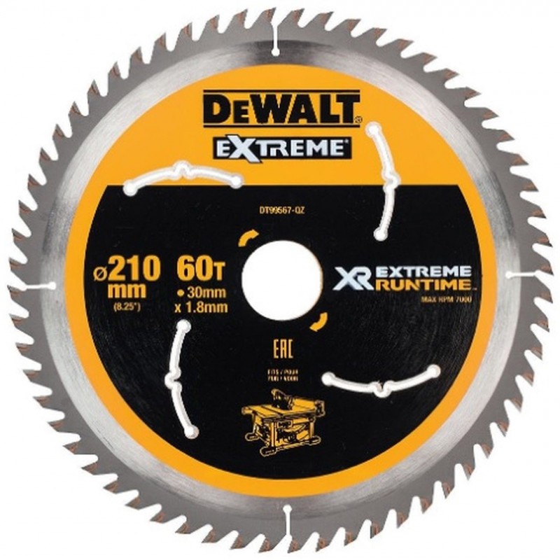 Lame de scie circulaire DeWALT DT99567-QZ 210/30 mm 60 dents WZ/FZ