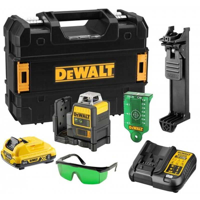 Laser à lignes DeWALT DCE0811D1G-QW 2x360°, vert, XR (10,8V/1x2,0 Ah) Tstak