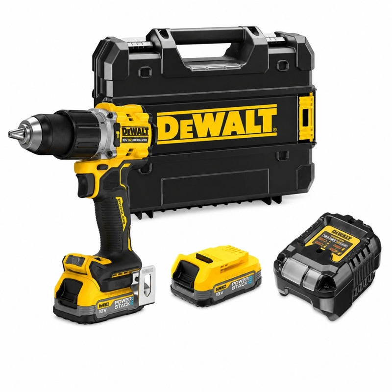 Perceuse-visseuse à percussion sans fil DeWalt DCD805E2T-QW | 18 V | 90 Nm | 2x 1,7 Ah Powerstack | TSTAK