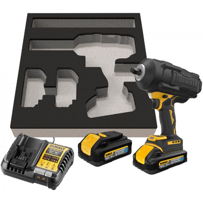 DeWalt Clé à choc sans fil DCF961H2G-QW | 18 V | 1/2" | 1632 Nm | 2x 5 Ah Powerstack G