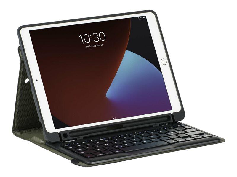 Étui folio et clavier Targus Pro-Tek Education pour iPad 10,2" (7e-9e génération), Noir (disposition DE)