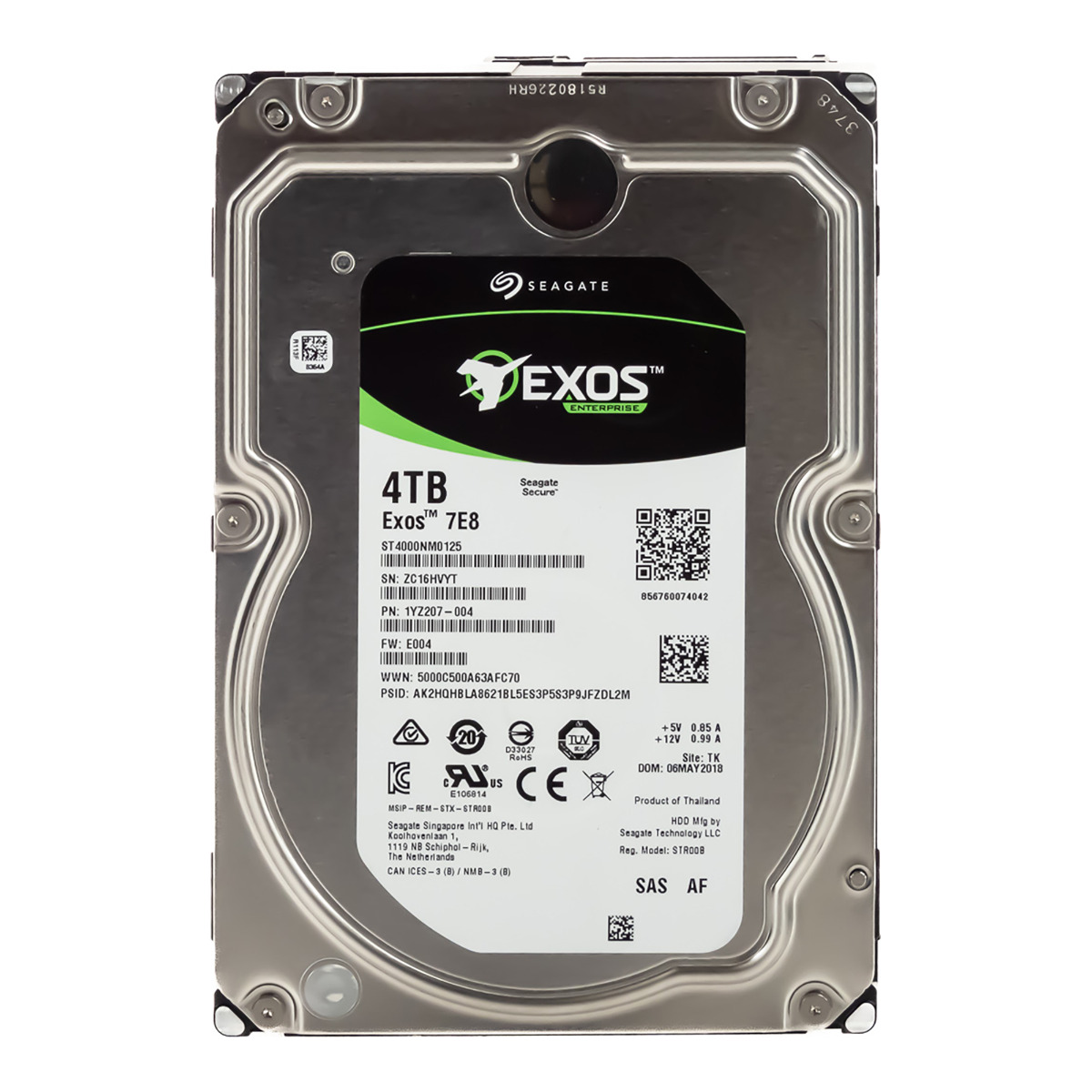 SEAGATE EXOS 7E8 4 To 7,2K 128 Mo SAS-3 3,5'' ST4000NM0125