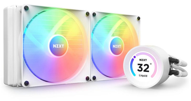 Refroidissement liquide CPU NZXT Kraken Elite 280 RGB Blanc mat, RL-KR28E-W1