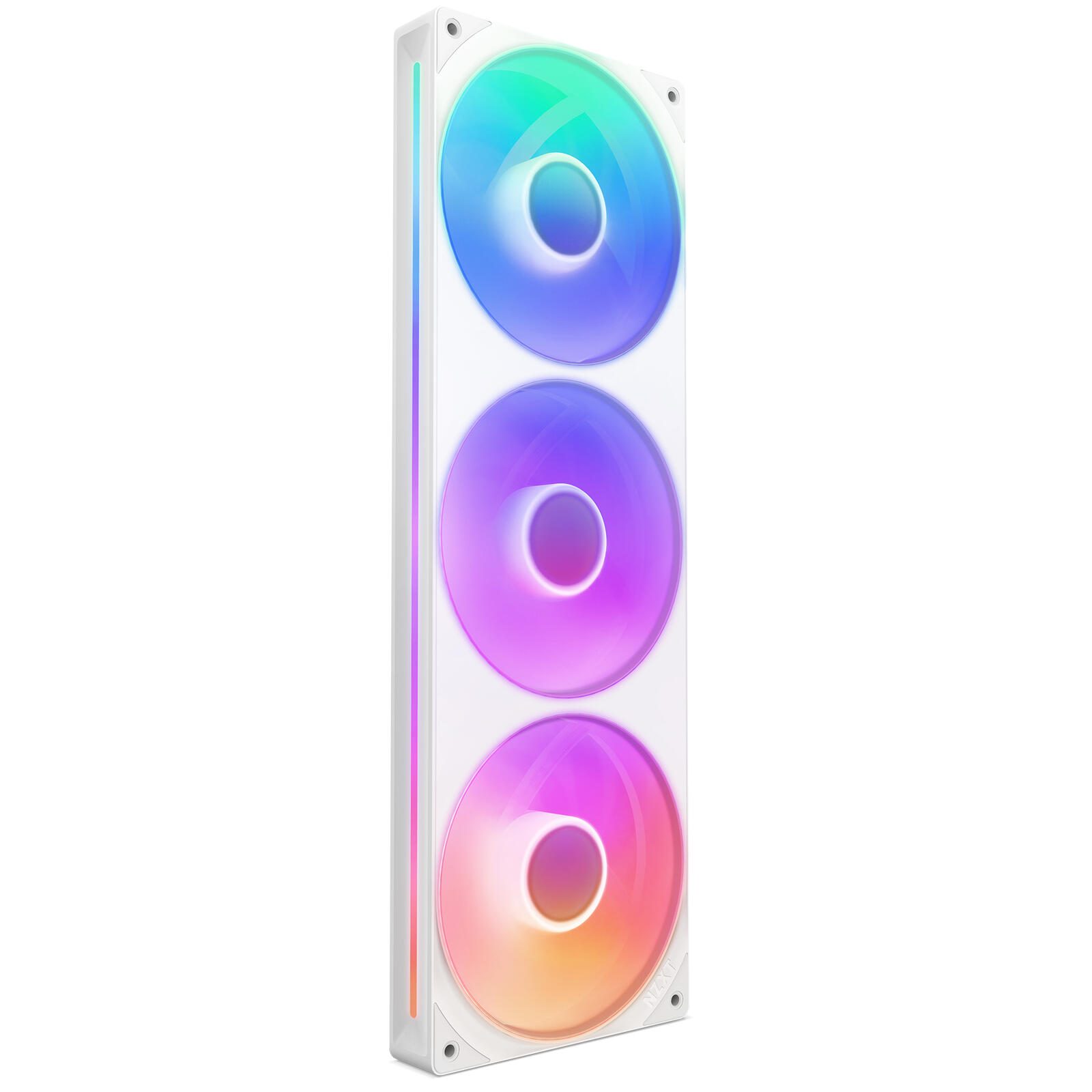 NZXT F360 RGB Core - Ventilateur de boîtier 360 mm, Blanc, 8 LEDs par ventilateur, Contrôleur RGB