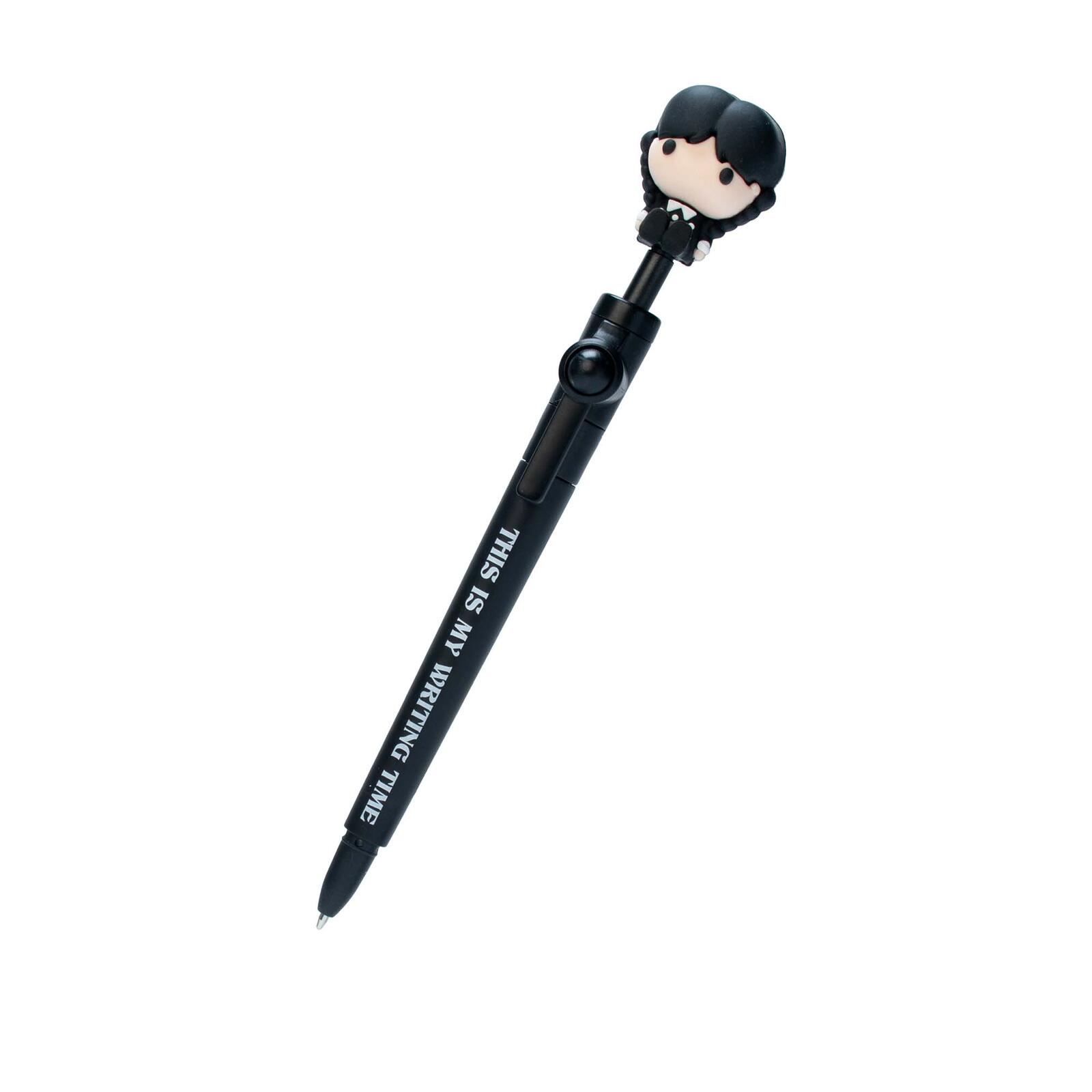 BlueSky Stylo Wednesday - Stylo Fidget inclus figurine de collection, couleur d'écriture : noir