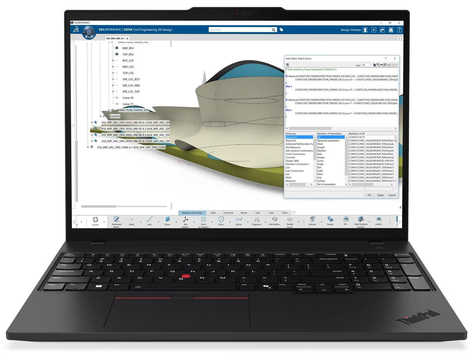 Ordinateur portable Lenovo ThinkPad P16s Gen 4 AMD Ryzen™ AI 7 Pro 350, écran 40,6 cm (16"), 32 Go RAM, 512 Go SSD, Full HD+, Windows 11 Pro