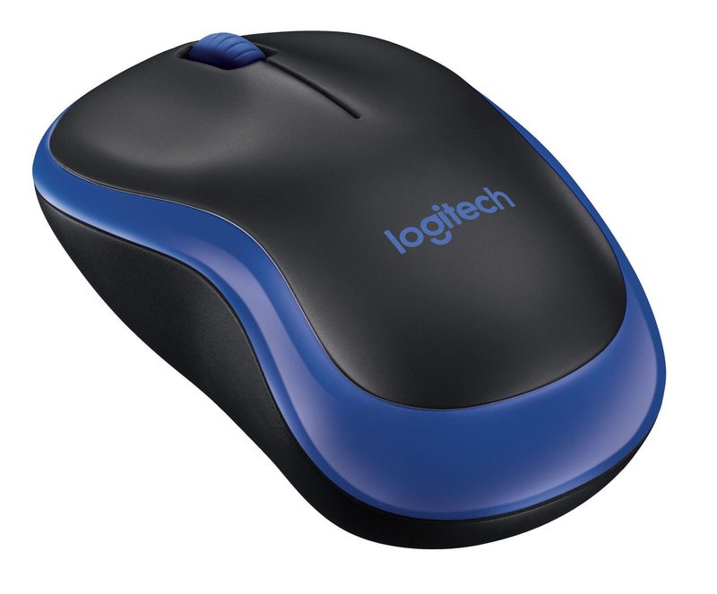 Souris sans fil Logitech M185 - Bleu 1000 DPI, optique, 3 boutons, 2,4 GHz, USB