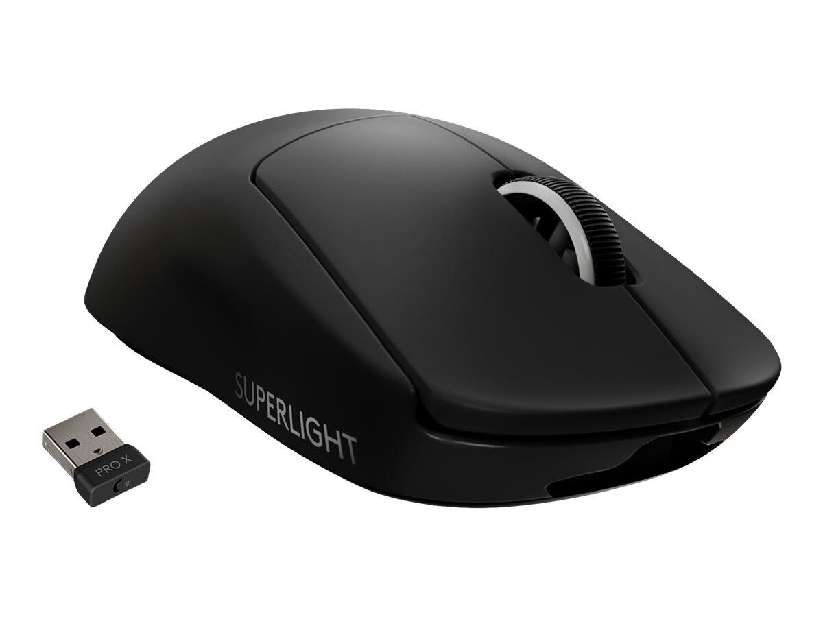 Souris de jeu sans fil Logitech PRO X SUPERLIGHT, noir, optique, 5 boutons, sans fil, 2,4 GHz