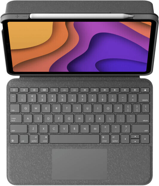 Clavier et housse Folio Touch Logitech oxford grey avec pavé tactile pour iPad Air 4. & 5ème génération